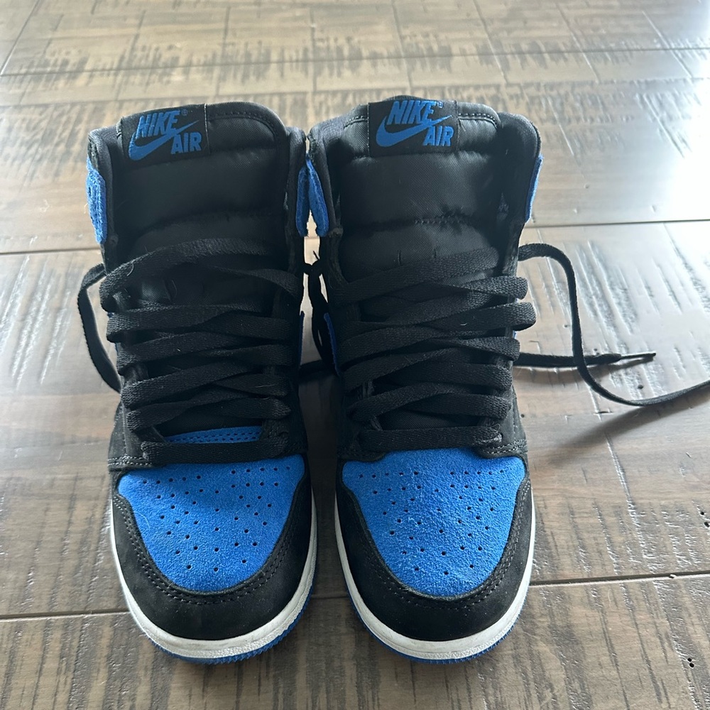 Nike Kids Black and Blue High-Top Sneakers